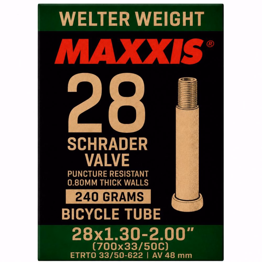 Maxxis WelterWeight Schlauch 28 x 1,30-2,00 Zoll - 33/50-622, AV 48 mm