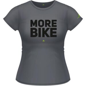 Merida T-Shirt MORE BIKE Edition Damen L Grau - komfortables Bike-Lifestyle Shirt