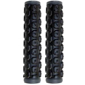 Messingschlager D2 KNOBS Fahrradgriffe 130 mm Schwarz-Grau - Komfort & Grip