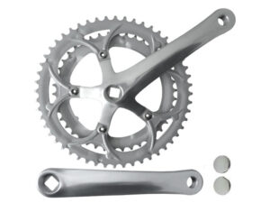 Messingschlager Kurbelgarnitur (170mm | 42-52 Zähne | 2-fach | silber)