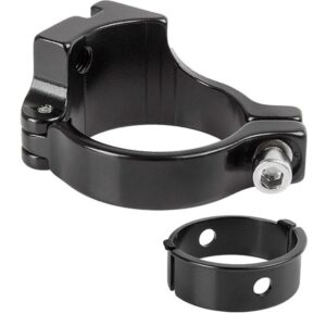 Messingschlager Umwerfer-Halter Direct Mount 680190 - Aluminium, Ø34,9 mm mit Adapter auf 31,8 mm, schwarz