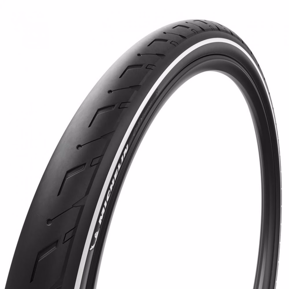Michelin City Street Performance Line Drahtreifen 28x2,4 Zoll (60-622) Schwarz - maximaler Grip im Stadtverkehr