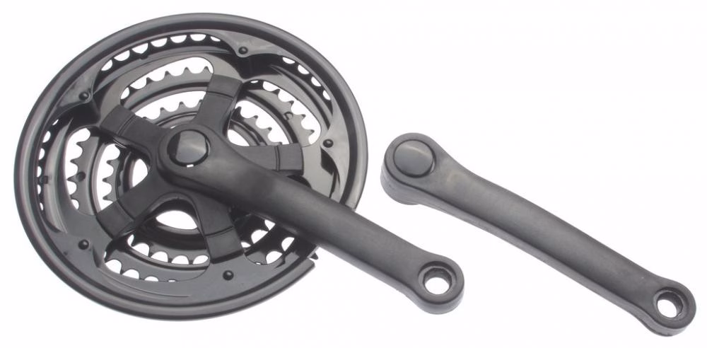 Mijnen Pieper Kettenradgarnitur Stahl schwarz 150mm, 24/34/42 Zähne,4-kant m. KSS