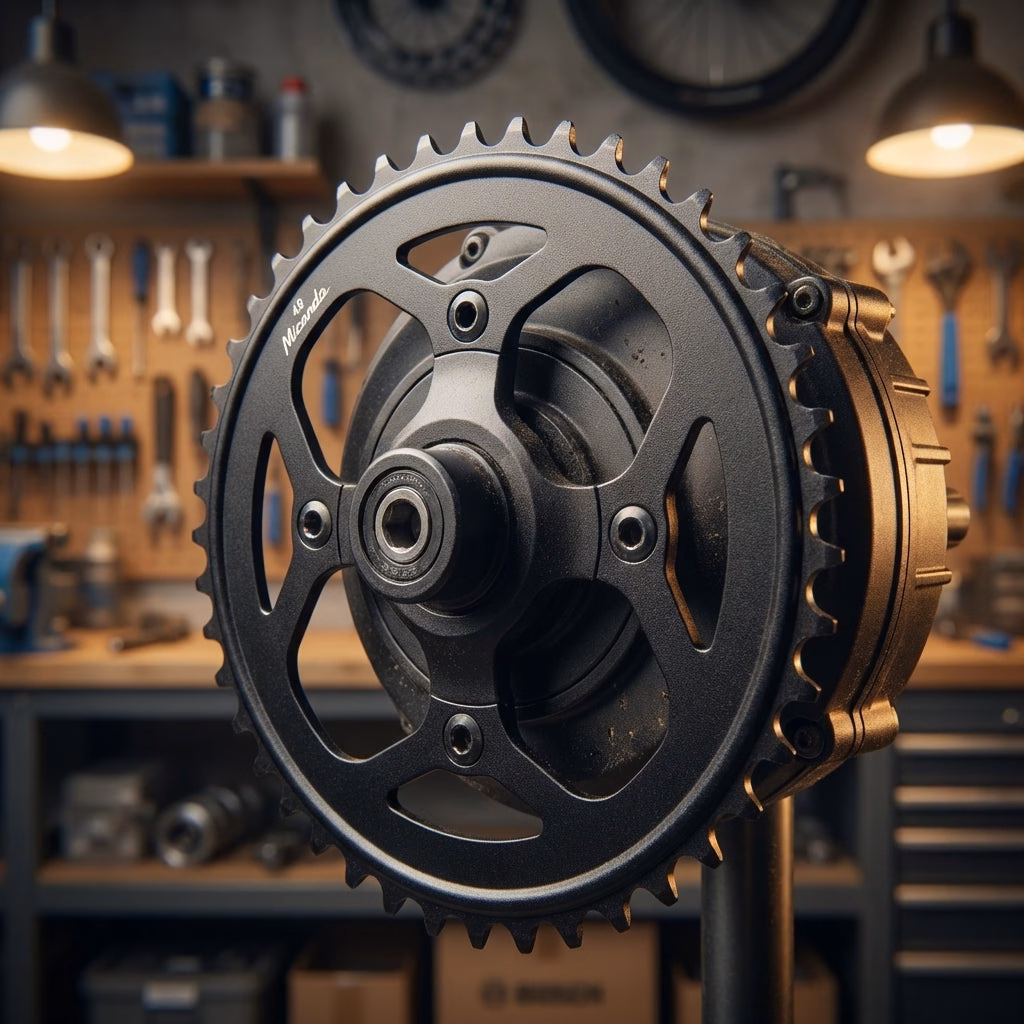 Miranda Kettenblatt für BOSCH Motor Gen1 schwarz 48 Zähne Alu