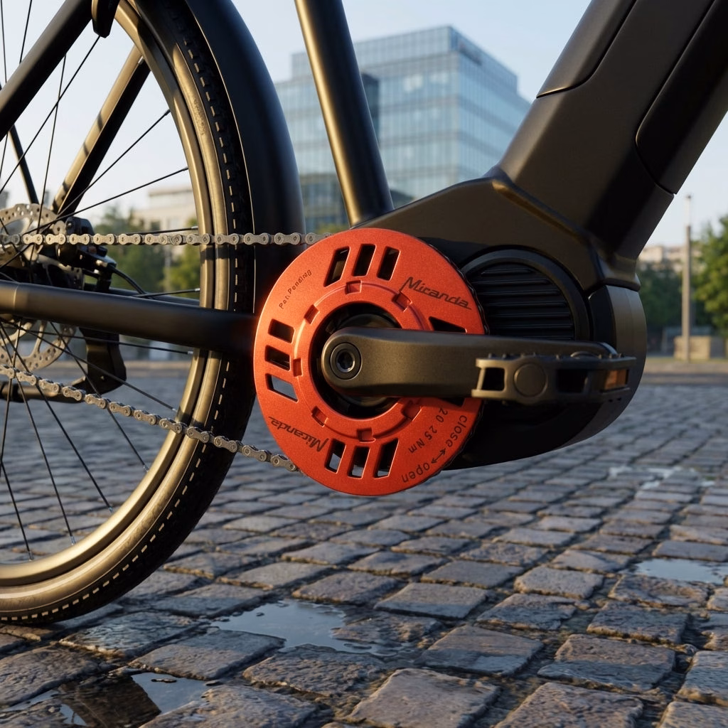 Miranda Kettenschutz E-Bike (BDU2XX), rot - zuverlässiger Schutz für E-Bike-Kettenblatt