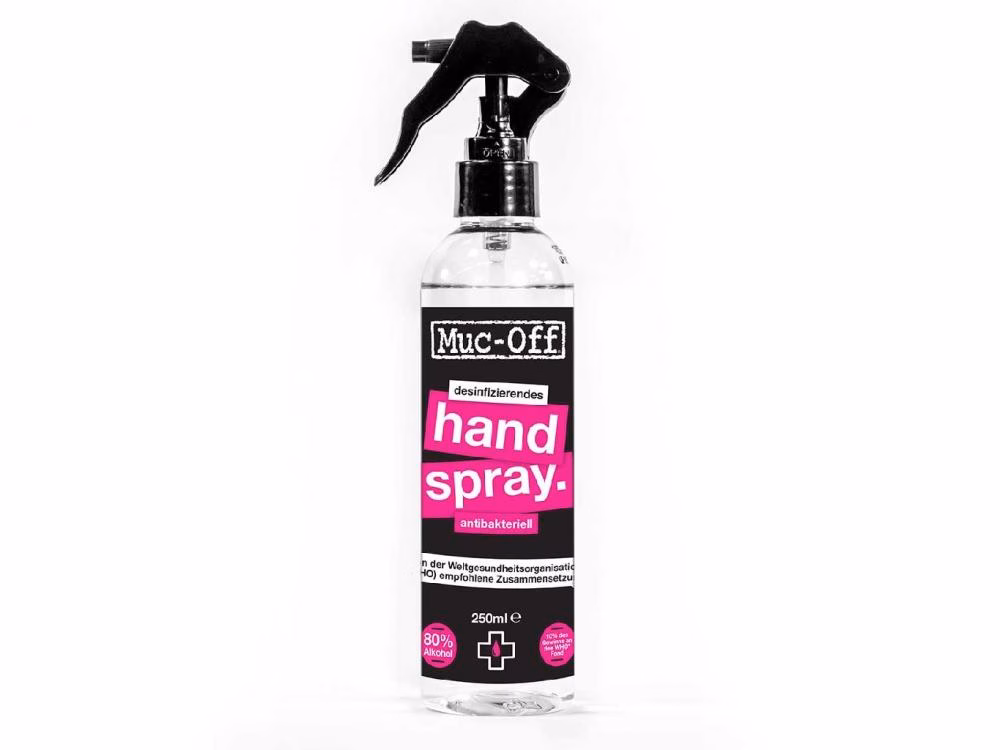 Muc-Off Antibacterial Hand Sanitising Spray 250ml Pink - WHO-empfohlene Handhygiene