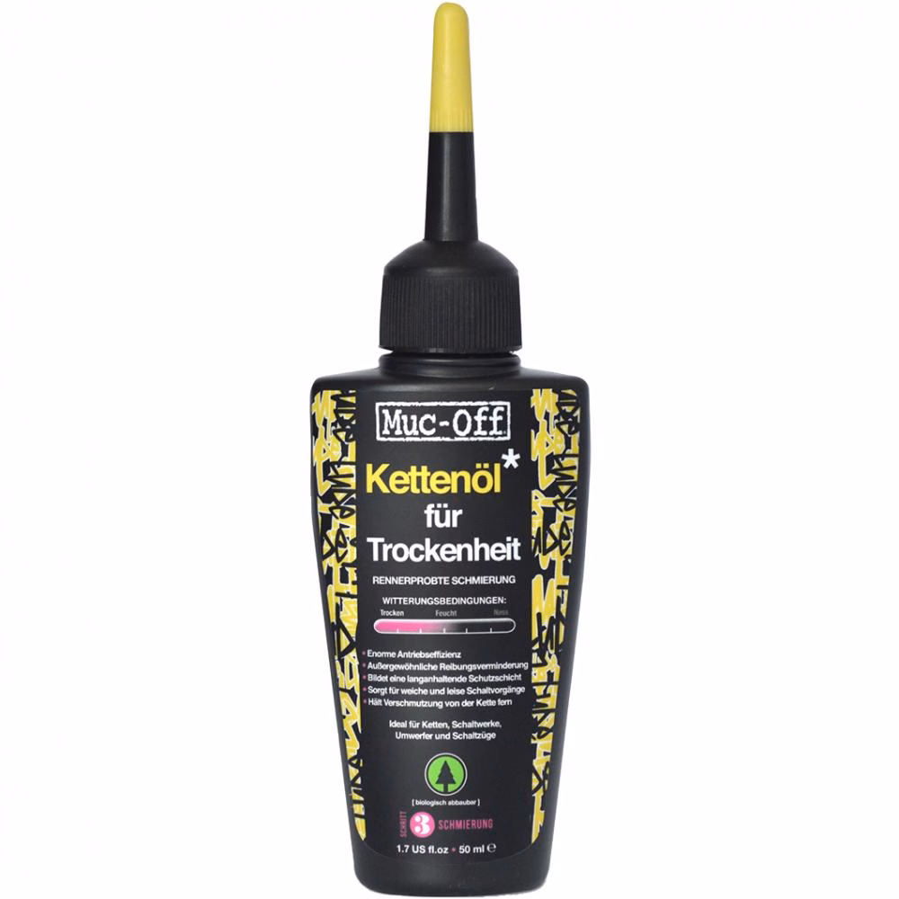Muc-Off Dry Lube 50ml Kettenschmiermittel - Wachsbasierte Formel für trockene Bedingungen