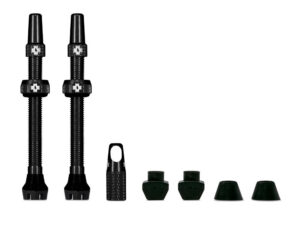 Muc-Off Tubeless Valve Kit V2 Universal 60 mm, Presta-Ventile, 7075 Alu, Tyre-Insert Airflow, schwarz