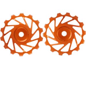 Nova Ride 14z MTB Schaltrollenset Ceramic 7075-Aluminium Orange - Leichtgewicht für maximale Schalt-Performance