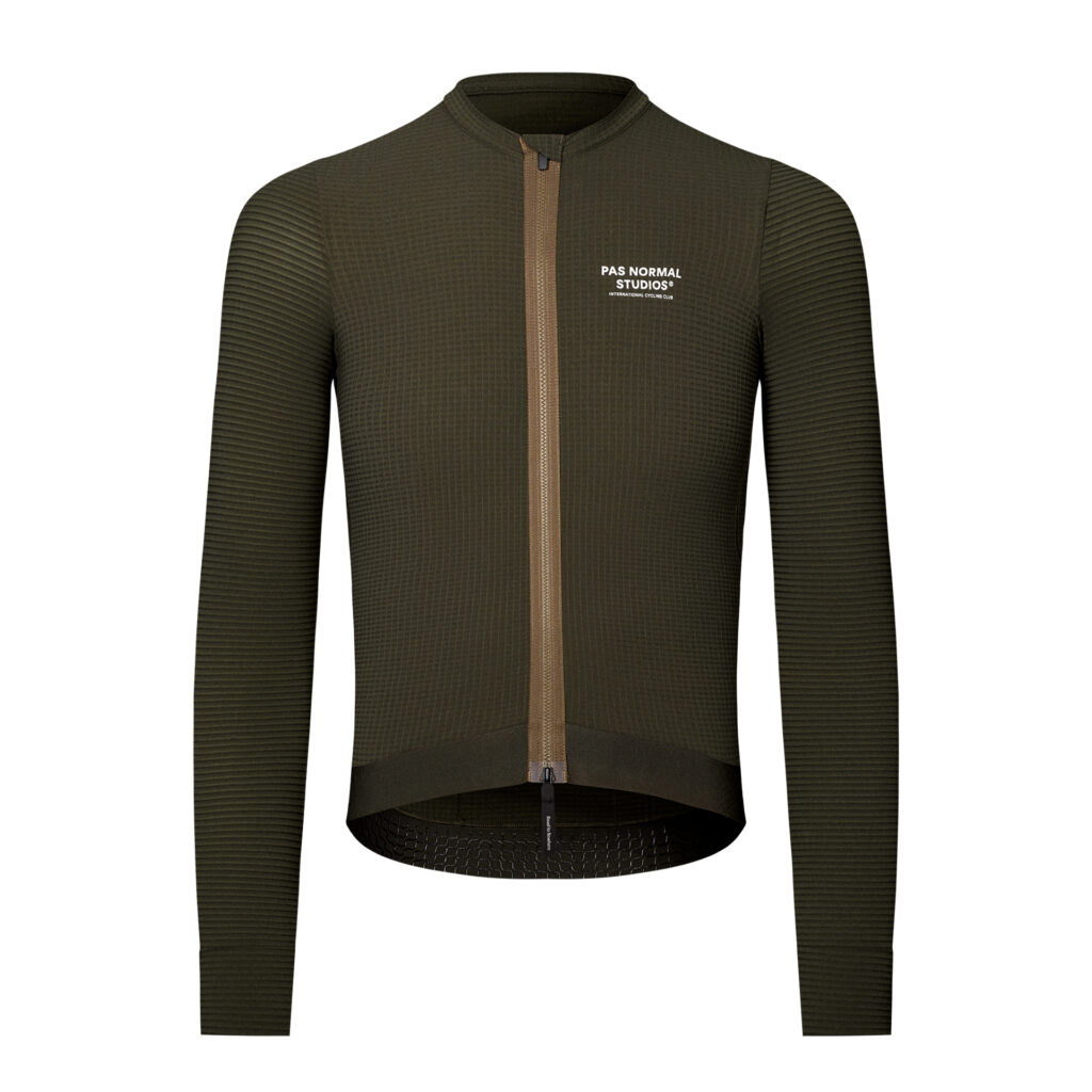 Pas Normal Studios Escapism Long Sleeve Jersey Langarm Fahrradtrikot Herren S dark olive