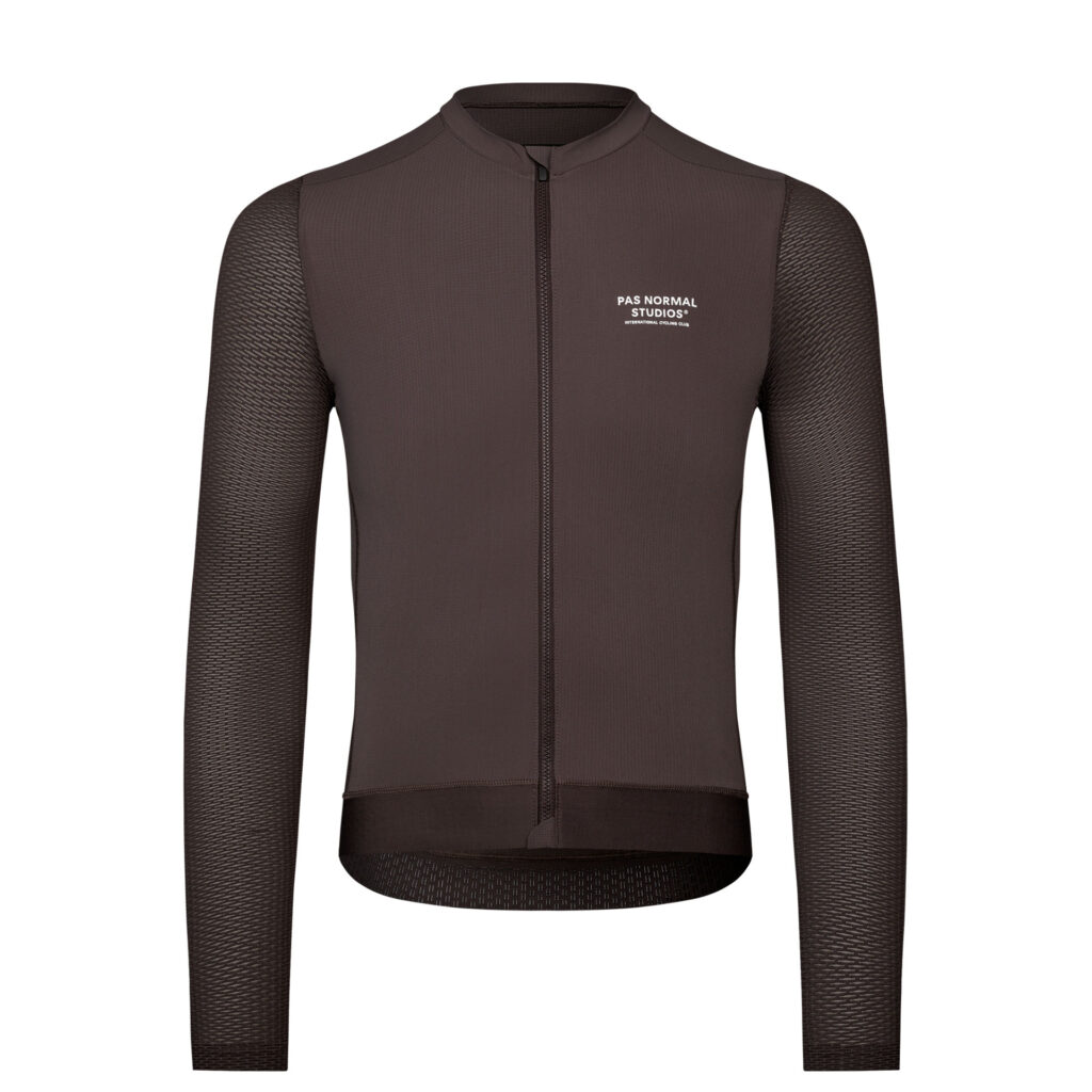 Pas Normal Studios Essential Light Long Sleeve Jersey Langarm Radtrikot Herren XS dark purple