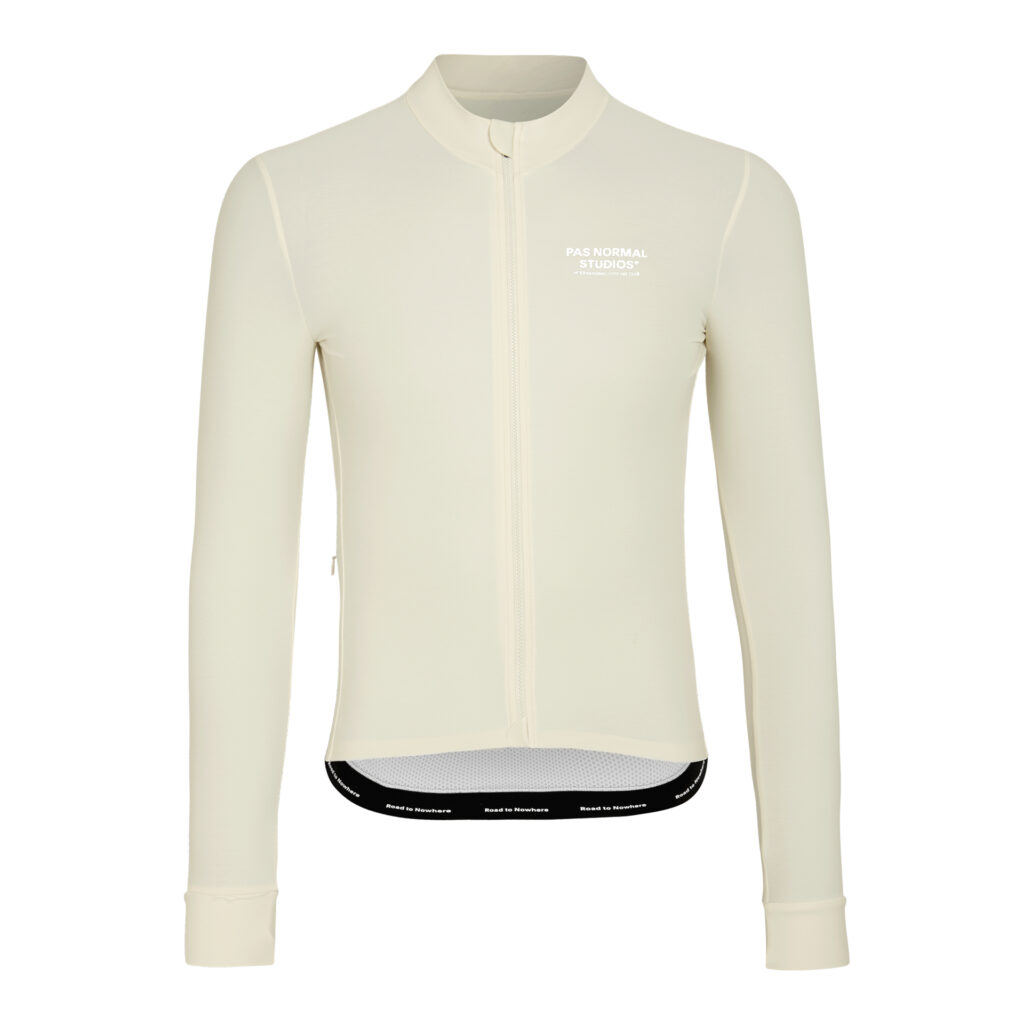 Pas Normal Studios Mechanism Long Sleeve Jersey Langarm Fahrradtrikot Herren XL off white