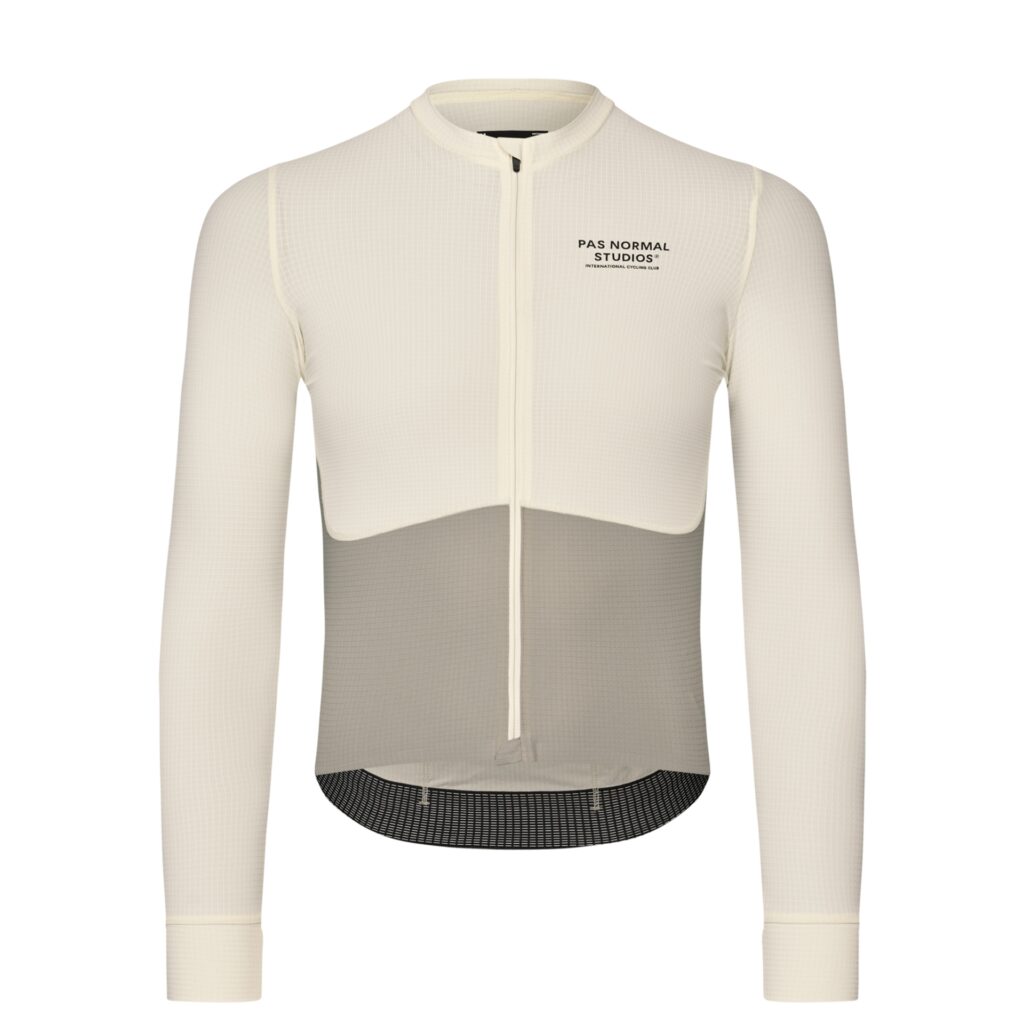 Pas Normal Studios Mechanism Pro Long Sleeve Jersey Langarm Fahrradtrikot Herren XL off white / light grey