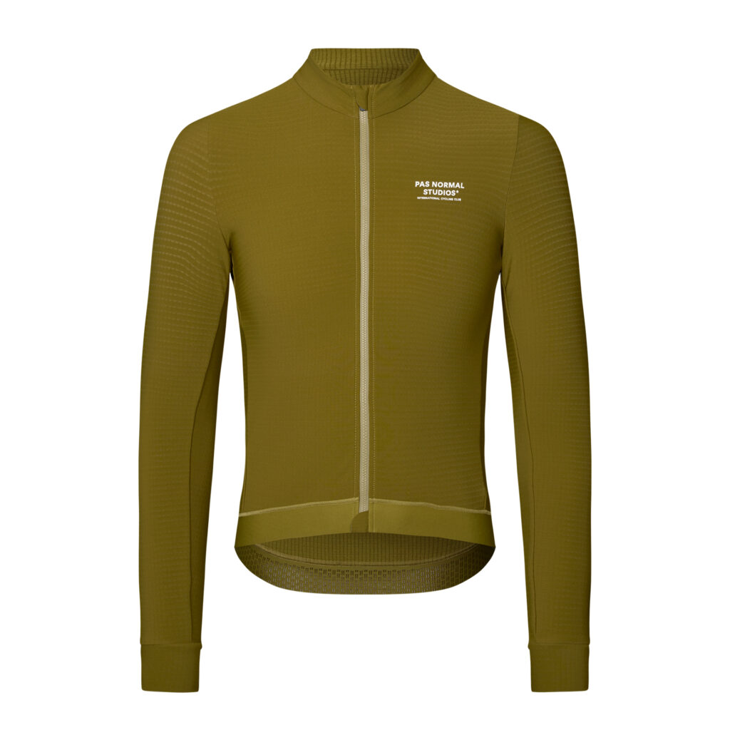 Pas Normal Studios Men's Essential Long Sleeve Jersey Langarm Fahrradtrikot Herren M khaki green