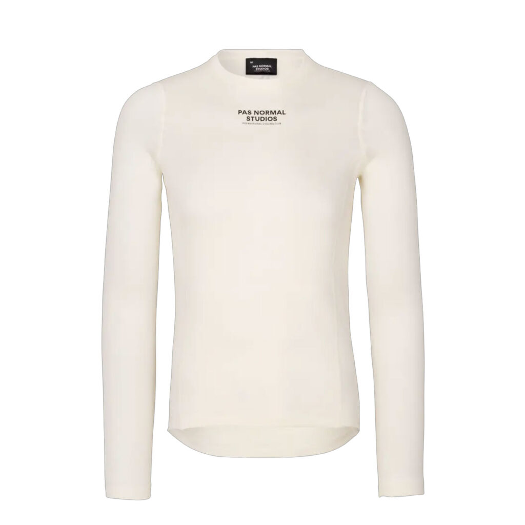 Pas Normal Studios Mid Long Sleeve Base Layer Langarm Funktionsunterhemd M off-white