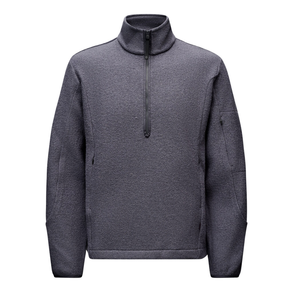 Pas Normal Studios Off-Race Boiled Wool Half-Zip Sweatshirt Herren S steel