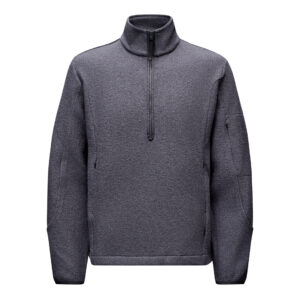 Pas Normal Studios Off-Race Boiled Wool Half-Zip Sweatshirt Herren XXL steel