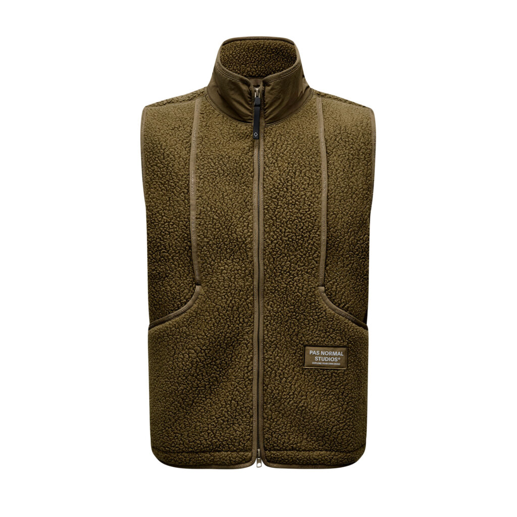 Pas Normal Studios Off-Race Pile Fleece Vest Fleece Weste XXL deep olive