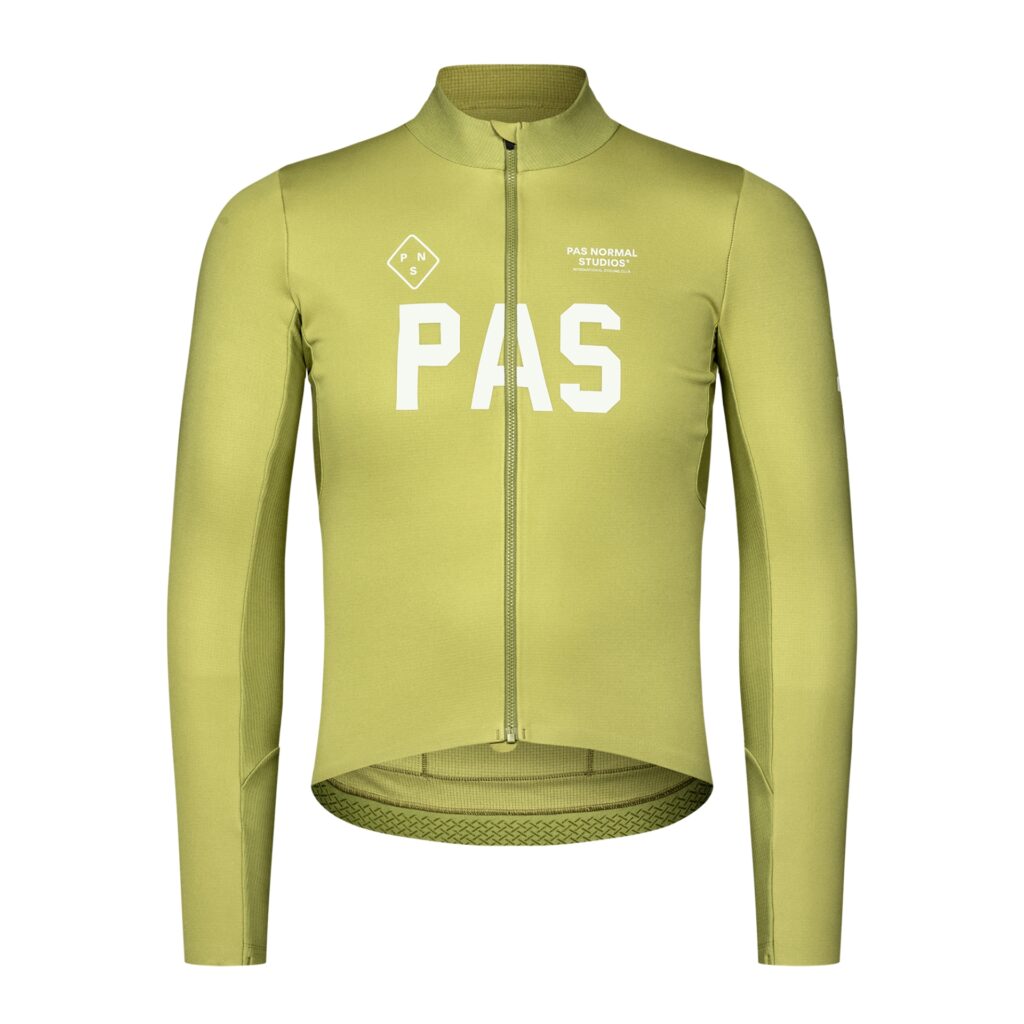 Pas Normal Studios PAS Mechanism Thermal Long Sleeve Jersey warmes Langarm Fahrradtrikot Herren L dark lime