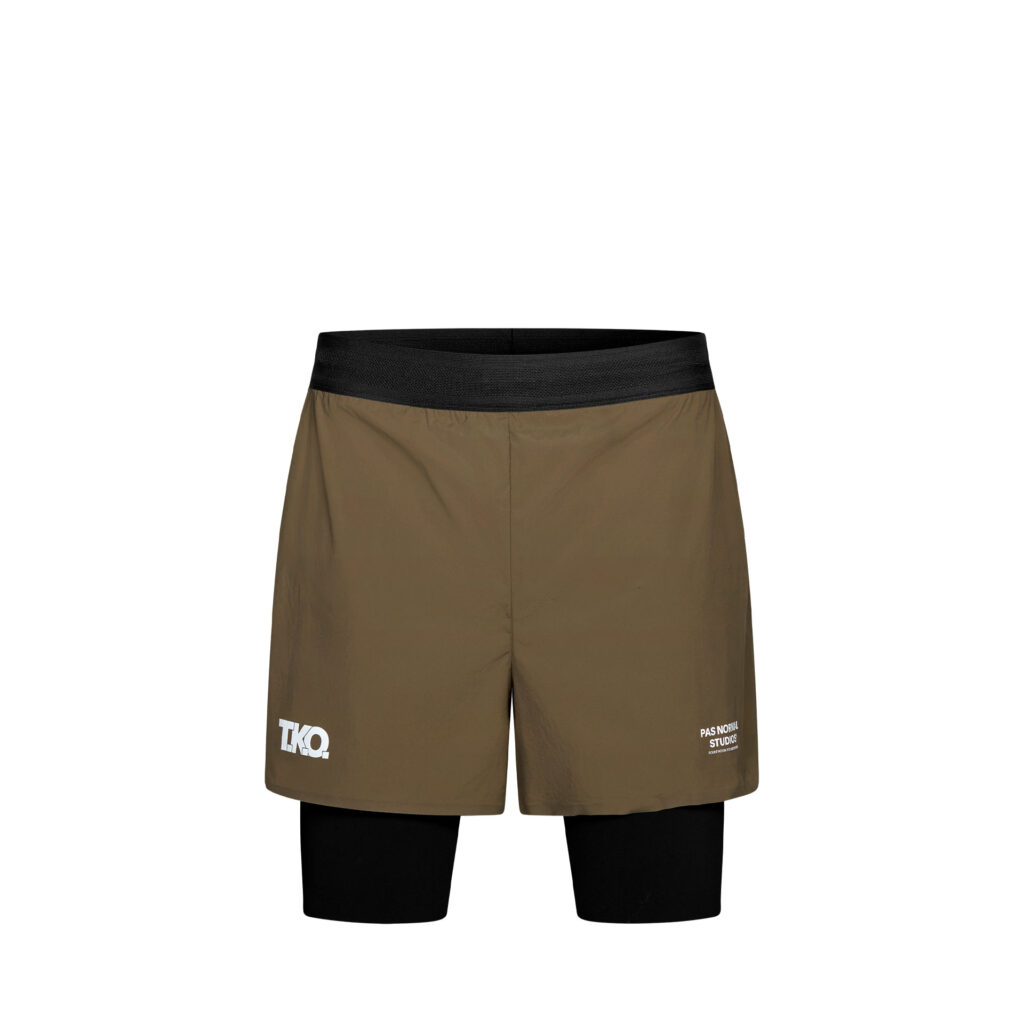 Pas Normal Studios T.K.O. Balance 2-in-1 Shorts Kurze Laufhose Herren S dark stone