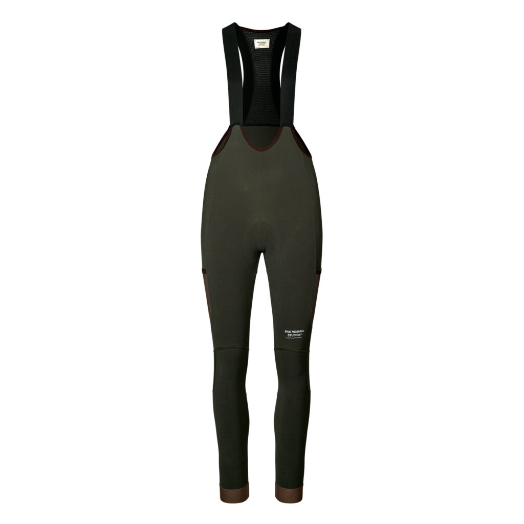 Pas Normal Studios Women's Escapism Long Cargo Bibs lange Fahrradhose Damen L dark olive