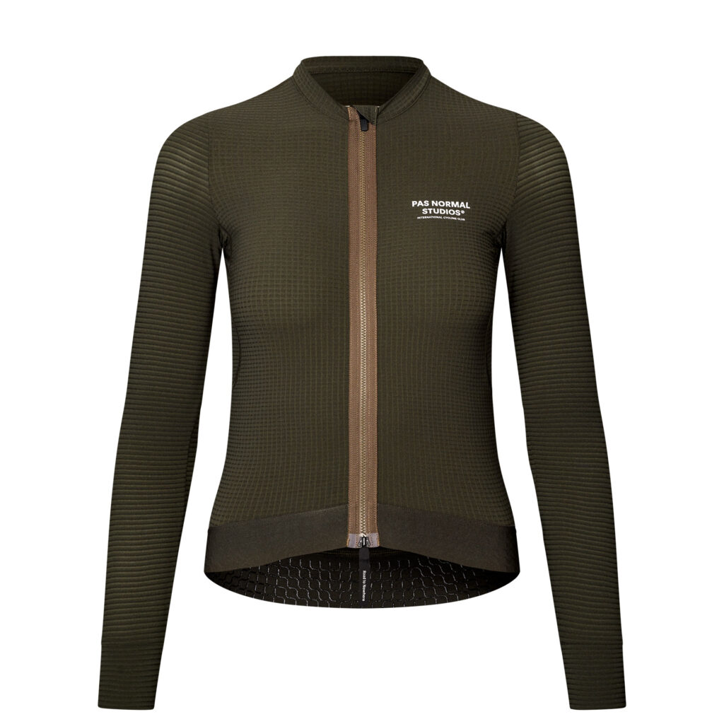 Pas Normal Studios Women's Escapism Long Sleeve Jersey Langarm Fahrradtrikot Frauen XL dark olive