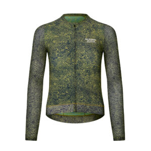 Pas Normal Studios Women's Essential Light Long Sleeve Jersey Langarm Fahrradtrikot Damen M aop grain dark lime
