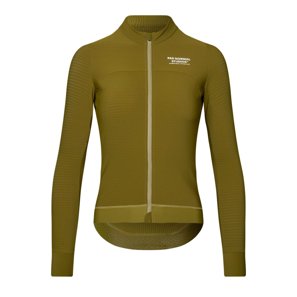 Pas Normal Studios Women's Essential Long Sleeve Jersey langarm Fahrradtrikot Damen L khaki green