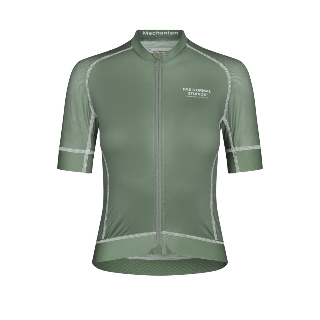 Pas Normal Studios Women's Mechanism Jersey kurzarm Fahrradtrikot Damen M khaki green