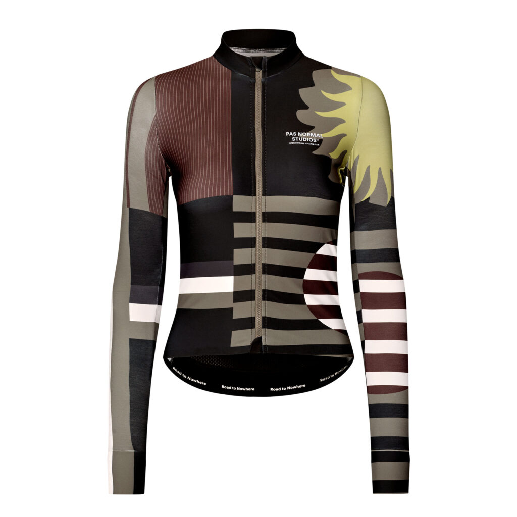Pas Normal Studios Women's Mechanism Long Sleeve Jersey Langarm Fahrradtrikot Frauen M aop international dark olive