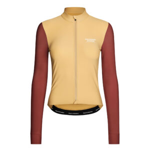Pas Normal Studios Women's Mechanism Long Sleeve Jersey Langarm Fahrradtrikot Damen M camel / maroon