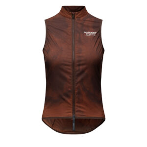Pas Normal Studios Women's Mechanism Stow Away Gilet Fahrrad Windweste Frauen XS aop light brown