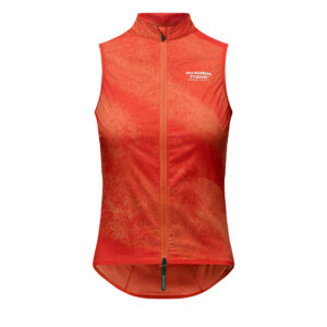 Pas Normal Studios Women's Mechanism Stow Away Gilet Fahrrad Windweste Frauen M aop hibiscus orange