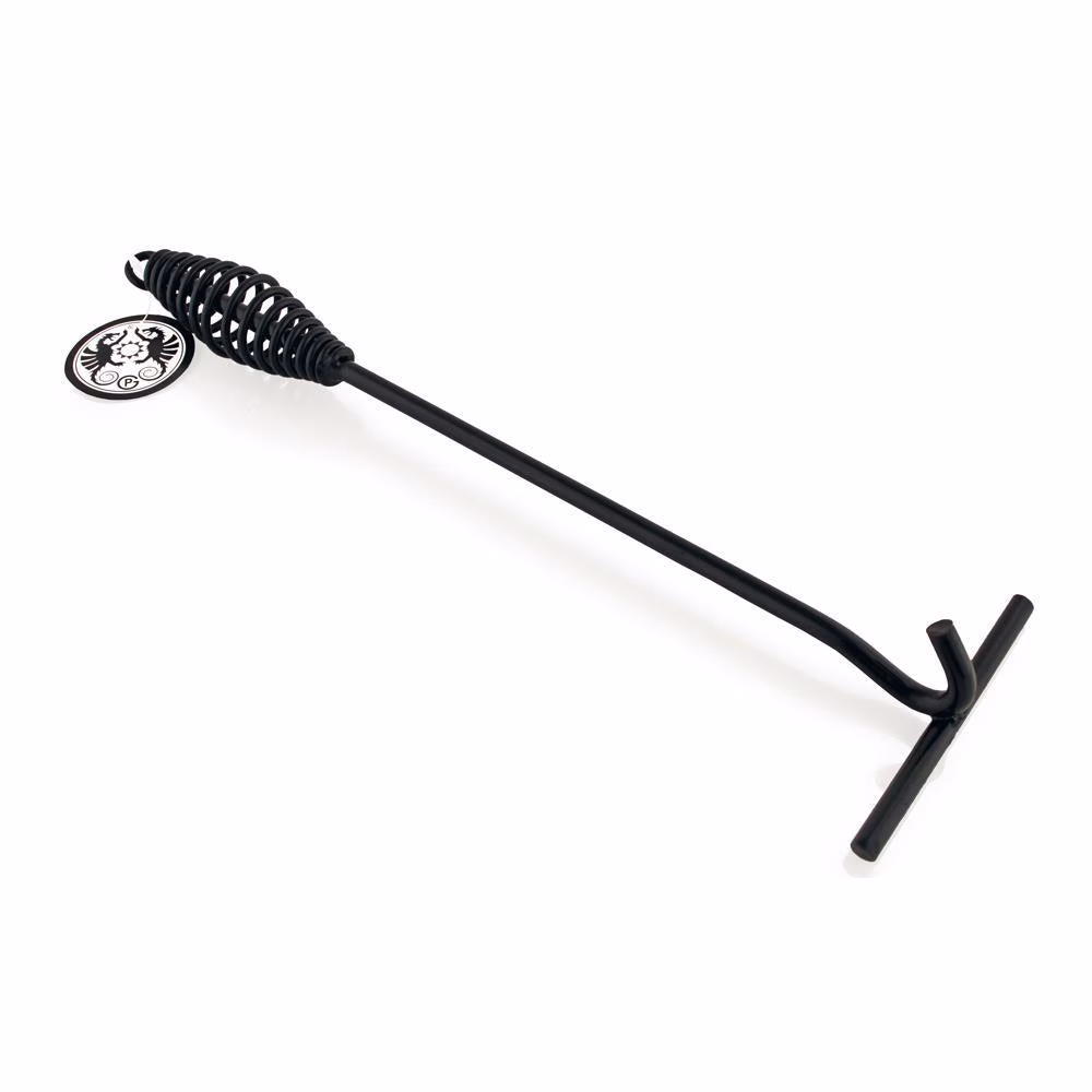 Petromax Deckelheber für Feuertopf, 34 cm, Stahl, schwarz, sicheres Anheben heißer Dutch Oven Deckel, ergonomischer Griff, auch als Schürhaken nutzbar