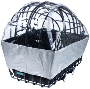 Pieper Luna Regenhaube für Vorderrad-Tierkorb silber/transparent