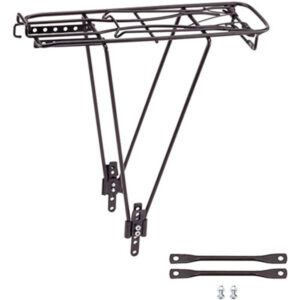 Point Gepäckträger 2 Bein Federklappe mit Pumpenhalter schwarz Stahl verstellbar 26-28 Zoll