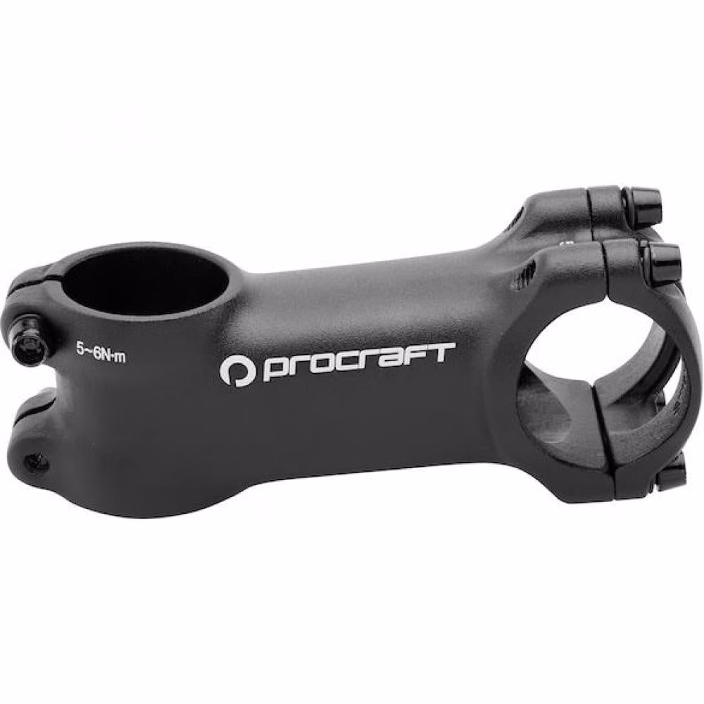 Procraft Comp II Vorbau 7° / 60 mm 31,8 mm Schwarz - Formschöner Fahrradvorbau aus Aluminium