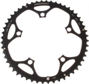 Procraft Kettenblatt RR 110 BCD 9-fach 52 Z Schwarz - Eloxiert & CNC-präzise