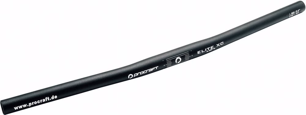 Procraft Lenker Elite XC 25,4 mm/6°/560 mm Schwarz - MTB Flatbar für XC & Offroad