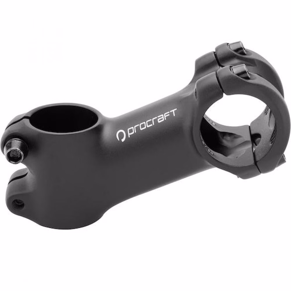 Procraft Vorbau City Pro 25° / 90 mm Schwarz - Ergonomischer Fahrrad-Vorbau aus 6061/T6 Aluminium