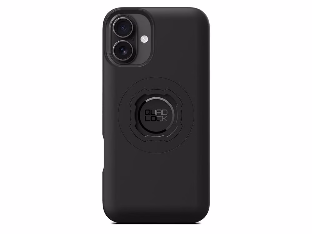 Quad Lock MAG Case iPhone 16 Plus Schwarz - Stoßfest, MagSafe-kompatibel, für alle Quad Lock Halterungen, kabelloses Laden möglich