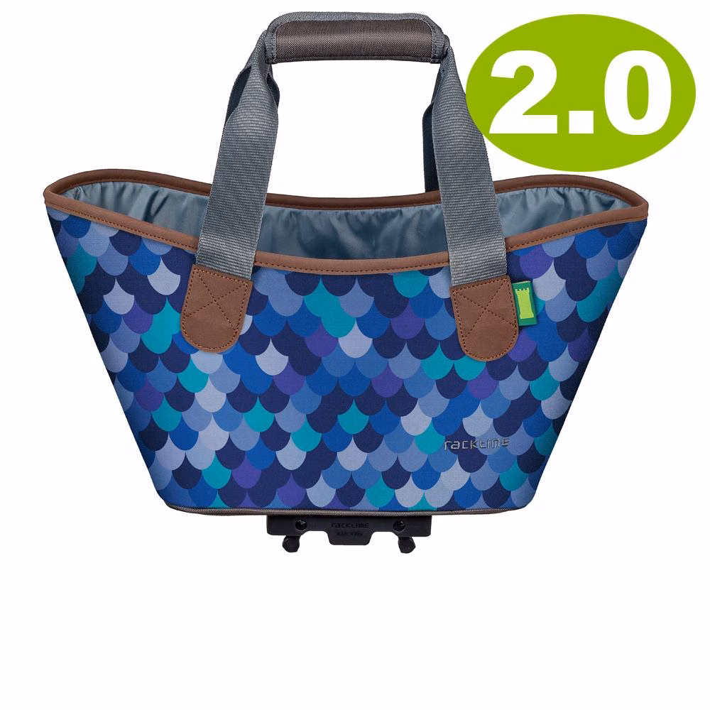 Racktime Agnetha 2.0 Fahrrad-Einkaufstasche deep ocean  34x25x37 cm, 18 L, mit Snapit Adapter, wasserdicht & abnehmbar