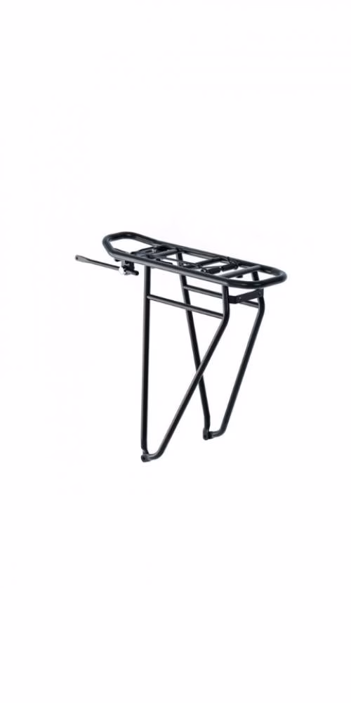 racktime Basic 2.0 Tour Gepäckträger 28 schwarz - Snapit 2.0 kompatibel Federklappe zweite Gepäckreling max. 25 kg Zuladung Aluminium