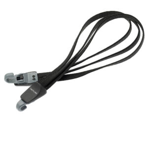 Racktime Bind-it Spanngurt 3-fach, 60 cm/300 mm dehnbar, 2 Haken Ø14 mm, schwarz - Lade-Sicherung für Racktime Hinterradträger
