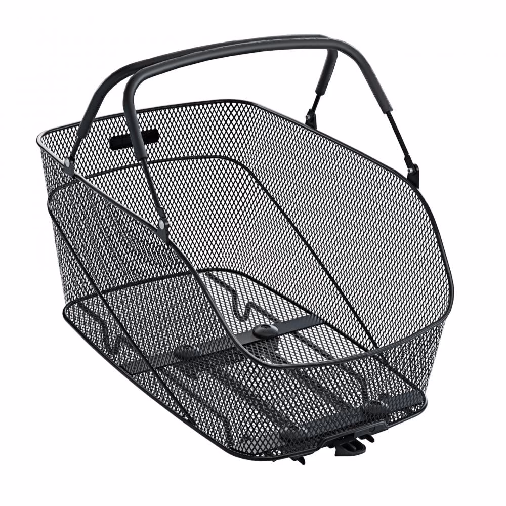 racktime Fahrradkorb Bask-it Trunk Mid 24L Fahrradkorb - Snap-it Adapter schwarz 44x30x25cm 1 57kg max. 10kg Zuladung Schaumstoffgriffe ideal für Einkäufe