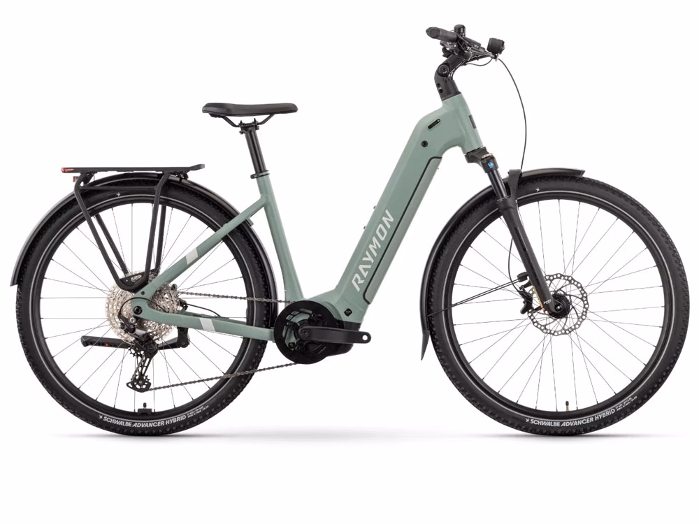Raymon Tahona Pro Low | Trekking E-Bike | 29" | 800Wh Bosch Performance CX | mint / cotton / violet Größe: 50 cm