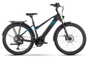 Raymon TourRay E 8.0 Mid | Trekking E-Bike | 27,5" | 630Wh Yamaha PW-X3 | black / new blue / grey matt Größe: 45 cm