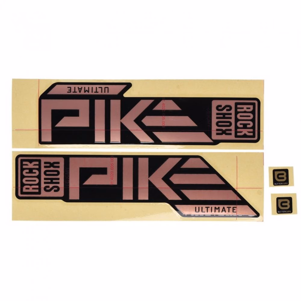 RockShox Gabel Decal-Kit Pike Ultimate 27|29 Zoll 11.4018.105.063 matt kupfür Folie für gl.schwarz