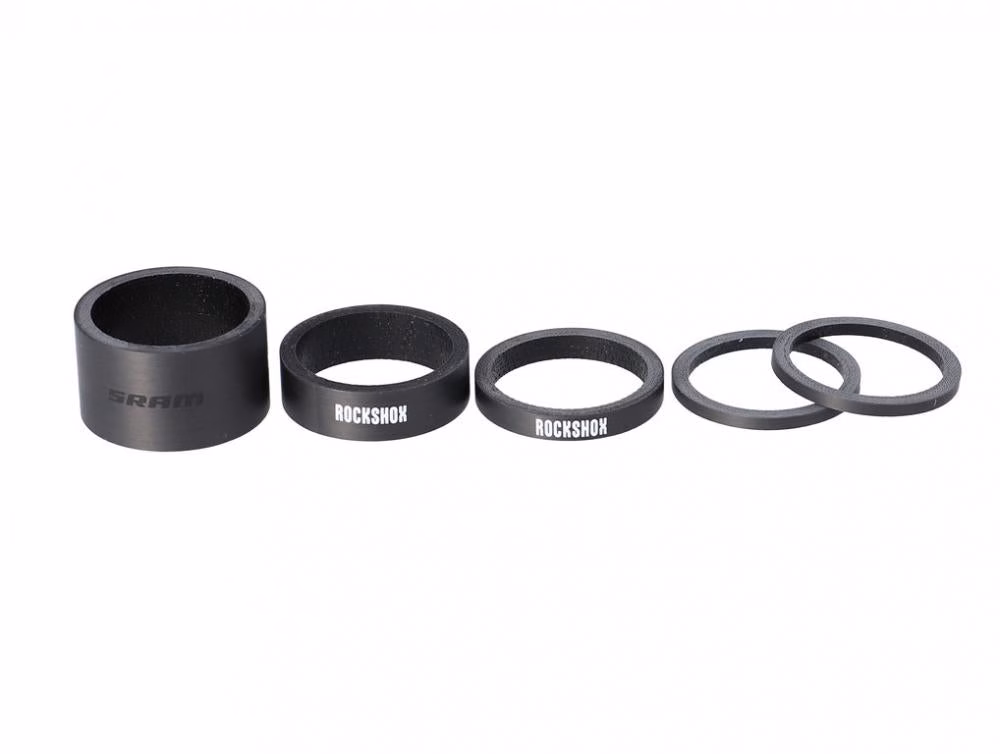 RockShox Headset Spacer UD-Carbon weißes Logo - präzise Höhenanpassung für den Vorbau