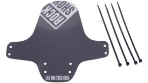 RockShox Vorderrad Steckblech Fender - Spritzschutz MTB Federgabel schwarz-silber glänzend - Schutzblech